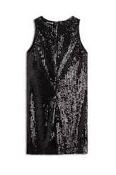 Vestido Paetê Glow Sleeveless Preto