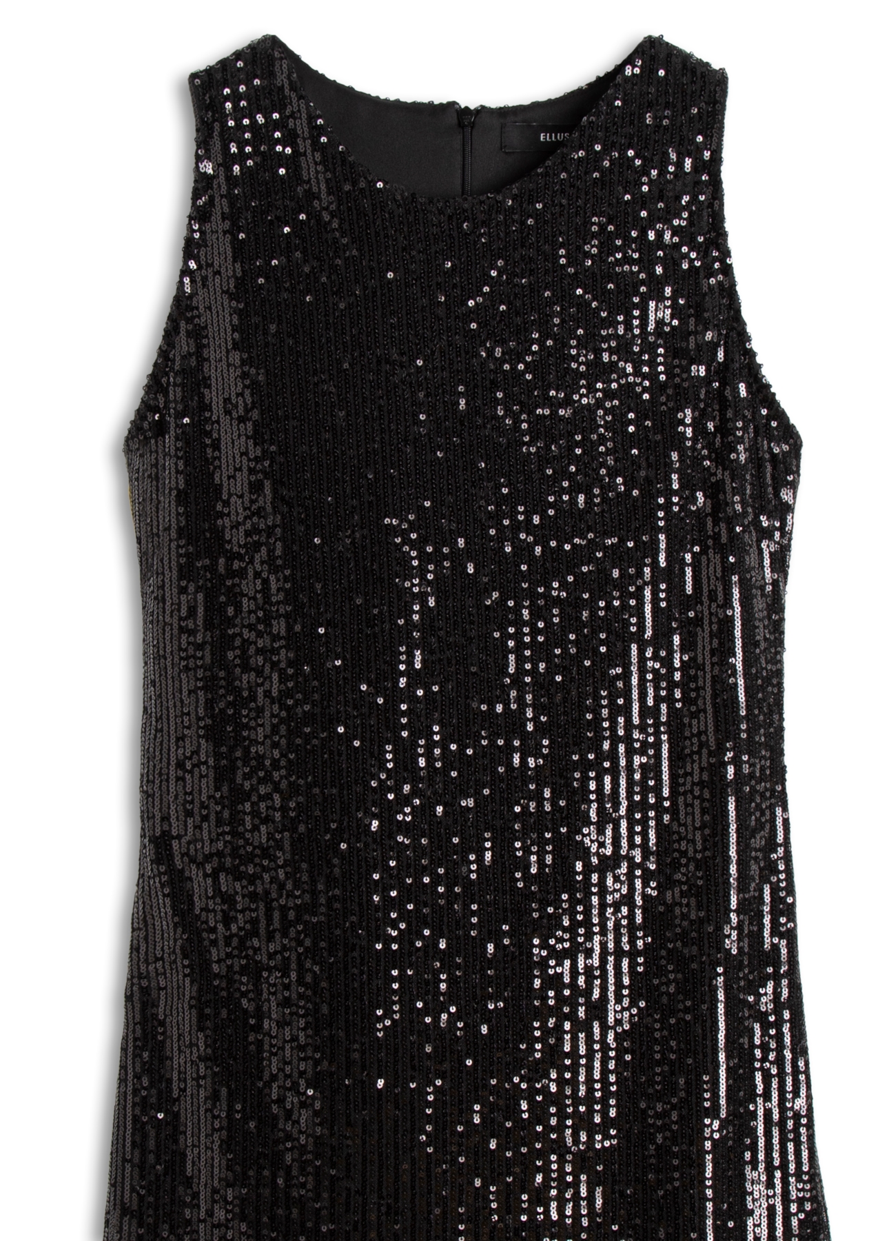 Vestido Paetê Glow Sleeveless Preto