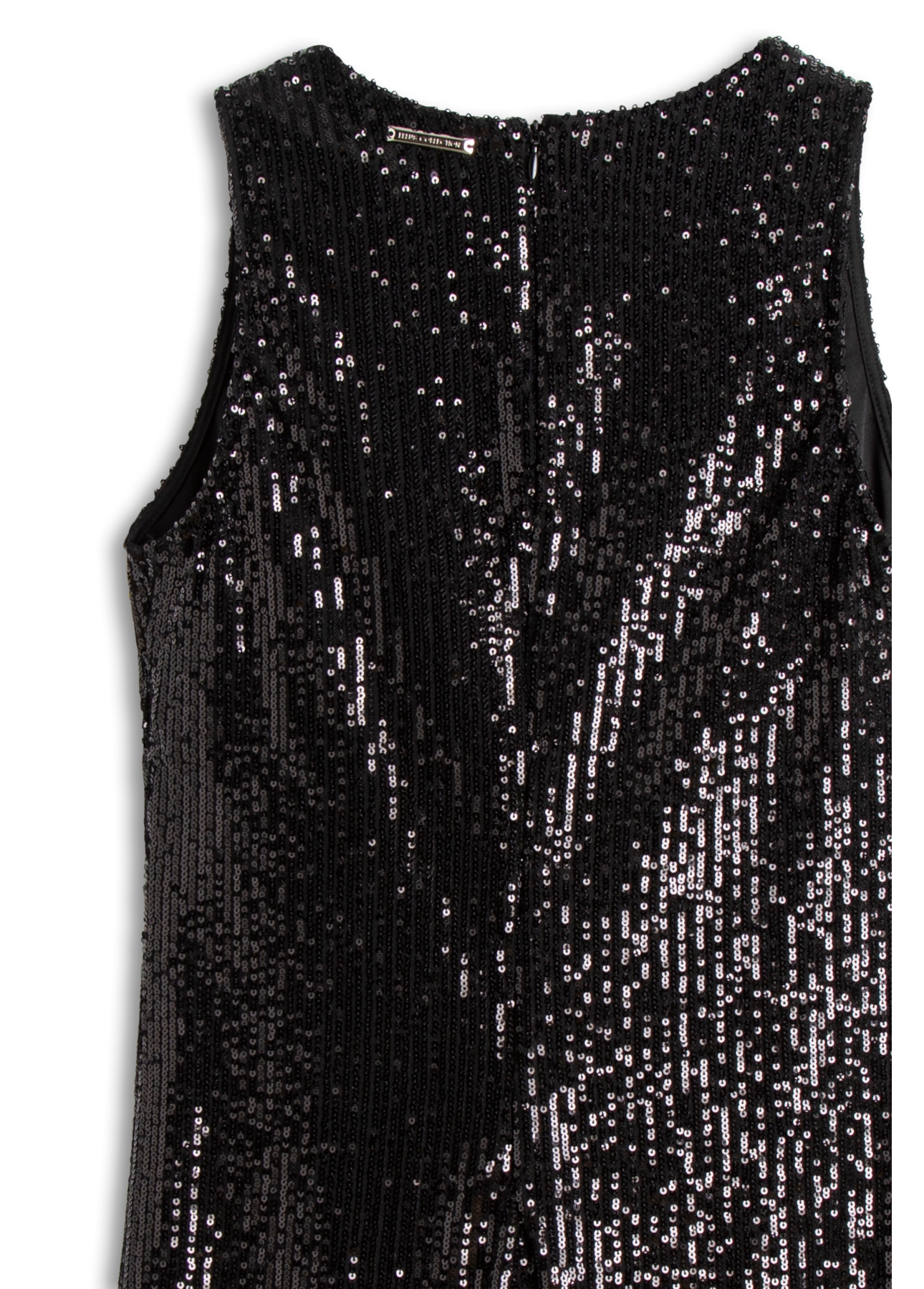 Vestido Paetê Glow Sleeveless Preto