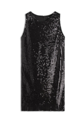 Vestido Paetê Glow Sleeveless Preto