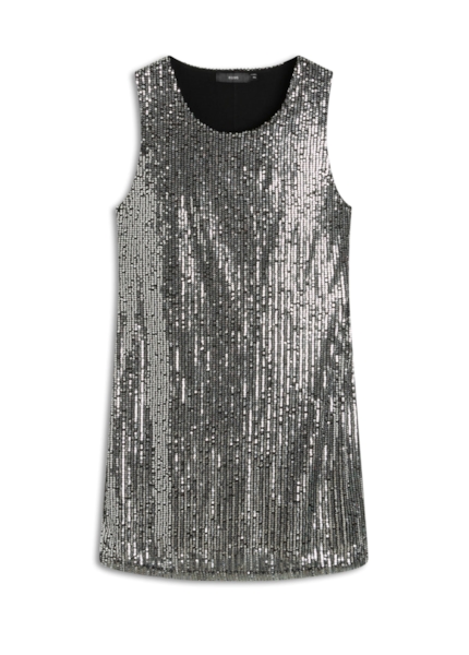 Vestido Paete Milao Mini Prata