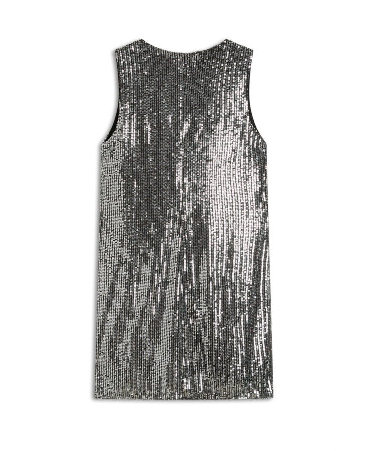 Vestido Paete Milao Mini Prata