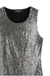 Vestido Paete Milao Mini Prata