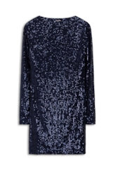 Vestido Paete Ross Neck Dark Navy