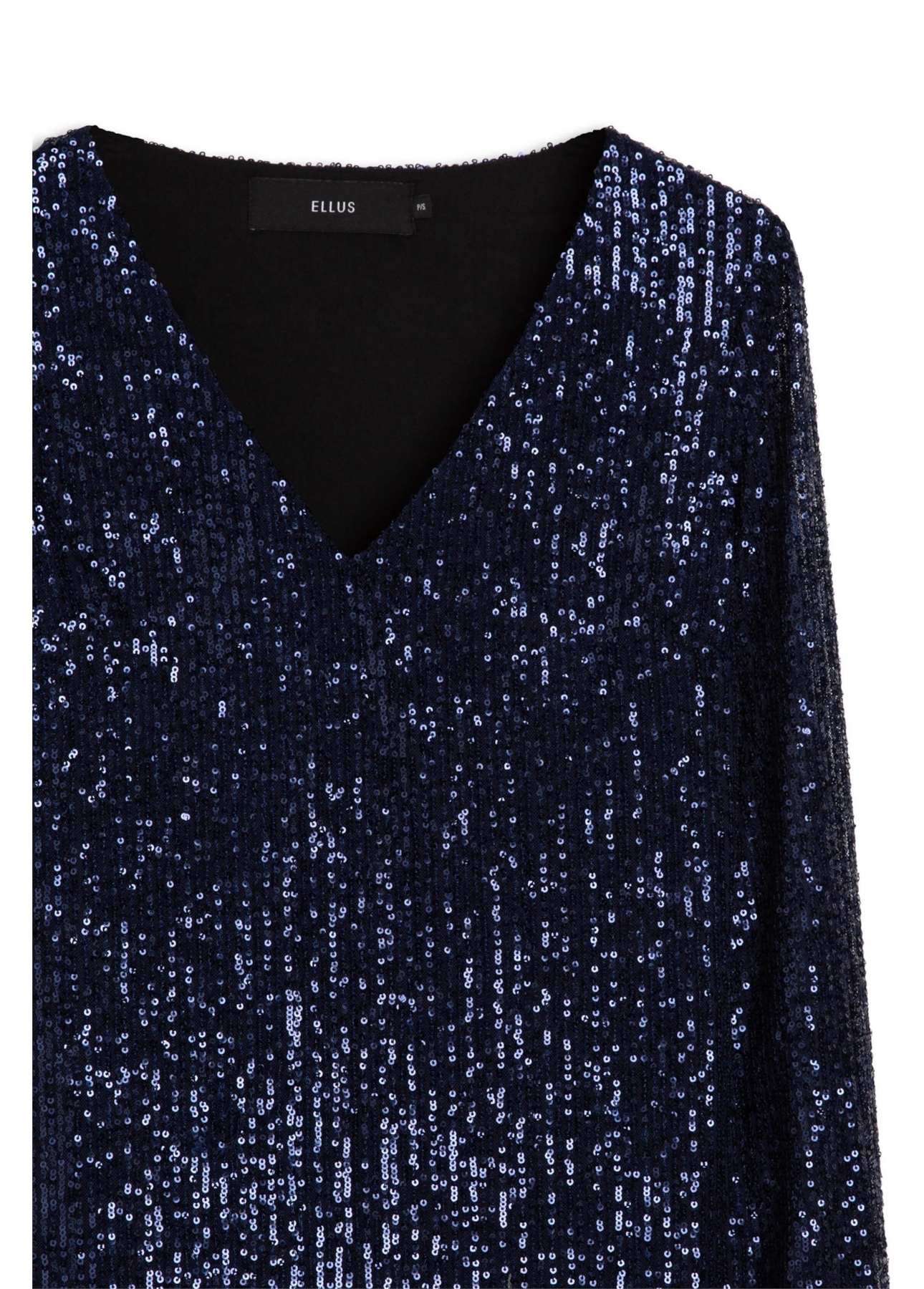 Vestido Paete Ross Neck Dark Navy
