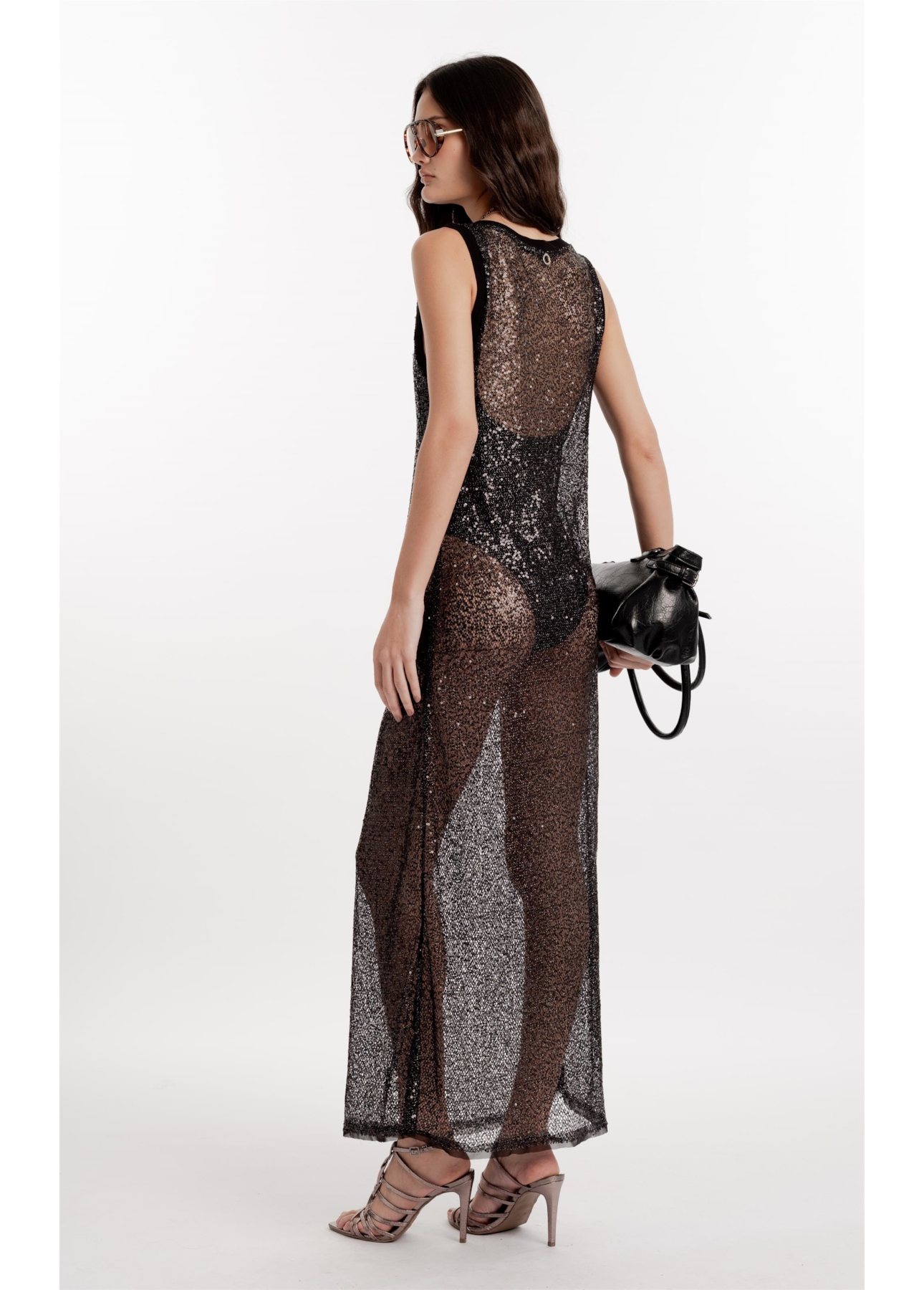 Vestido Paetê Shine Preto