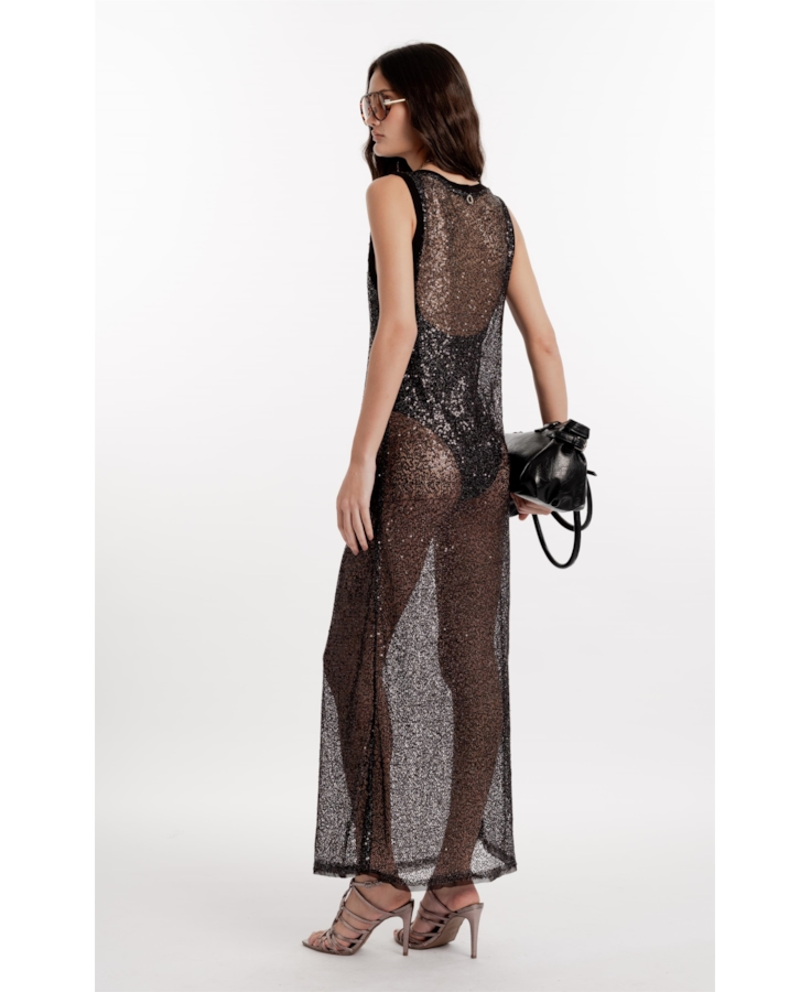 Vestido Paetê Shine Preto