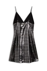 Vestido Paete Strip Ellus Preto
