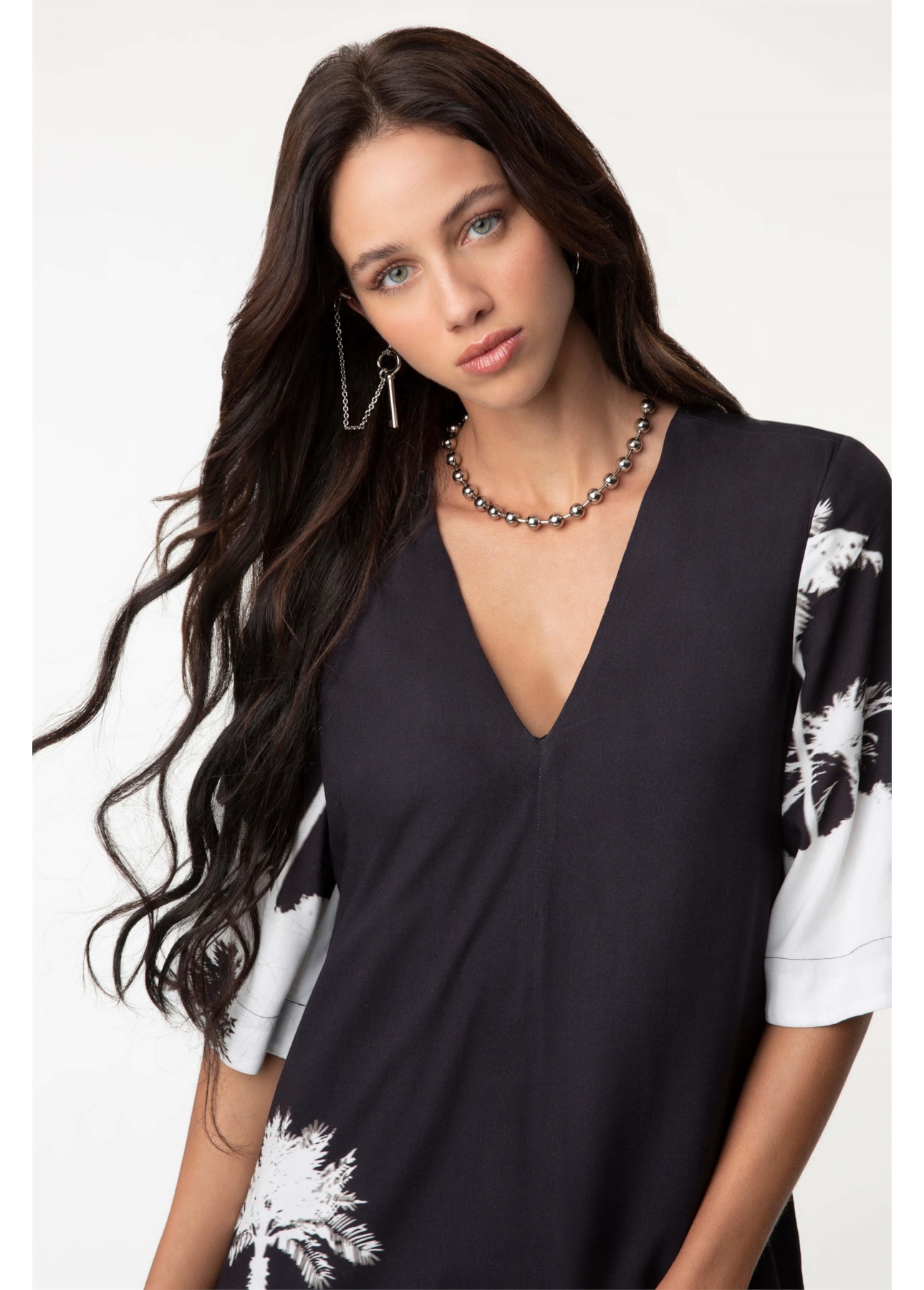 Vestido Palm Three Straight Branco