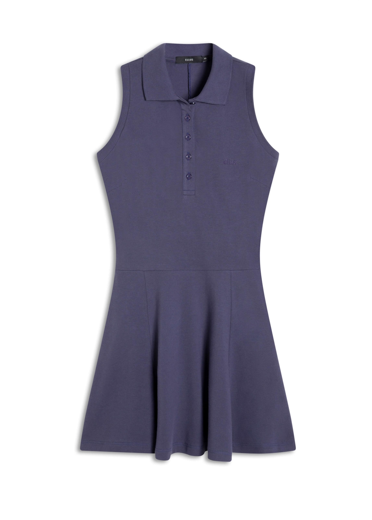 Vestido Piquet Buttons Purple Blue