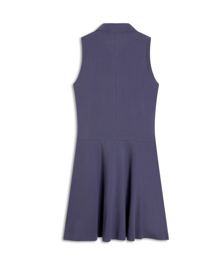 Vestido Piquet Buttons Purple Blue