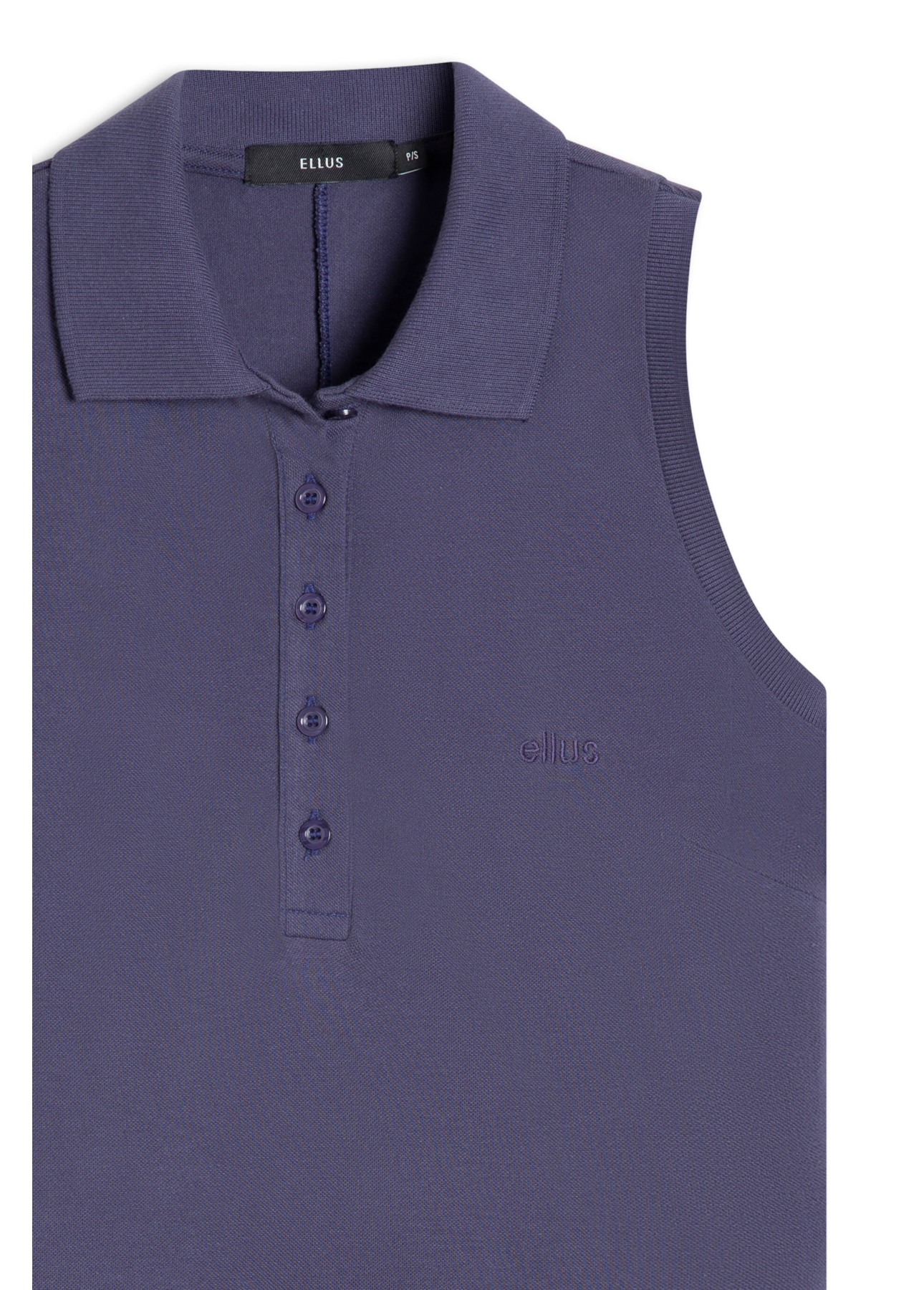 Vestido Piquet Buttons Purple Blue