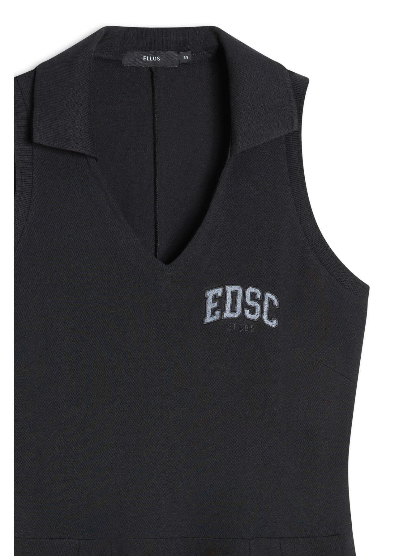 Vestido Piquet Neckline Preto
