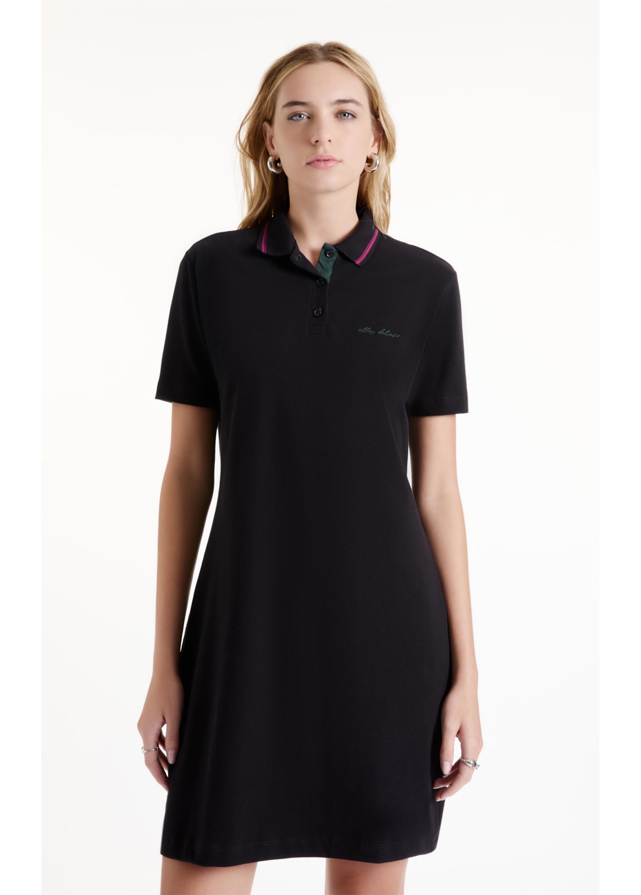 Vestido Piquet Polo Ellus Deluxe Preto