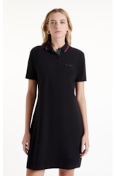 Vestido Piquet Polo Ellus Deluxe Preto
