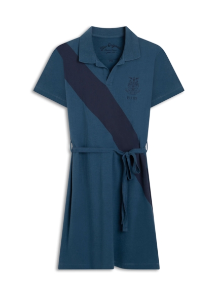 Vestido Polo Game Club Petroleo