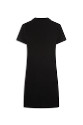 Vestido Polo Ribbed Button Preto