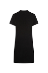 Vestido Polo Ribbed Button Preto