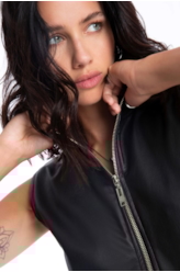 Vestido Power Techno Preto