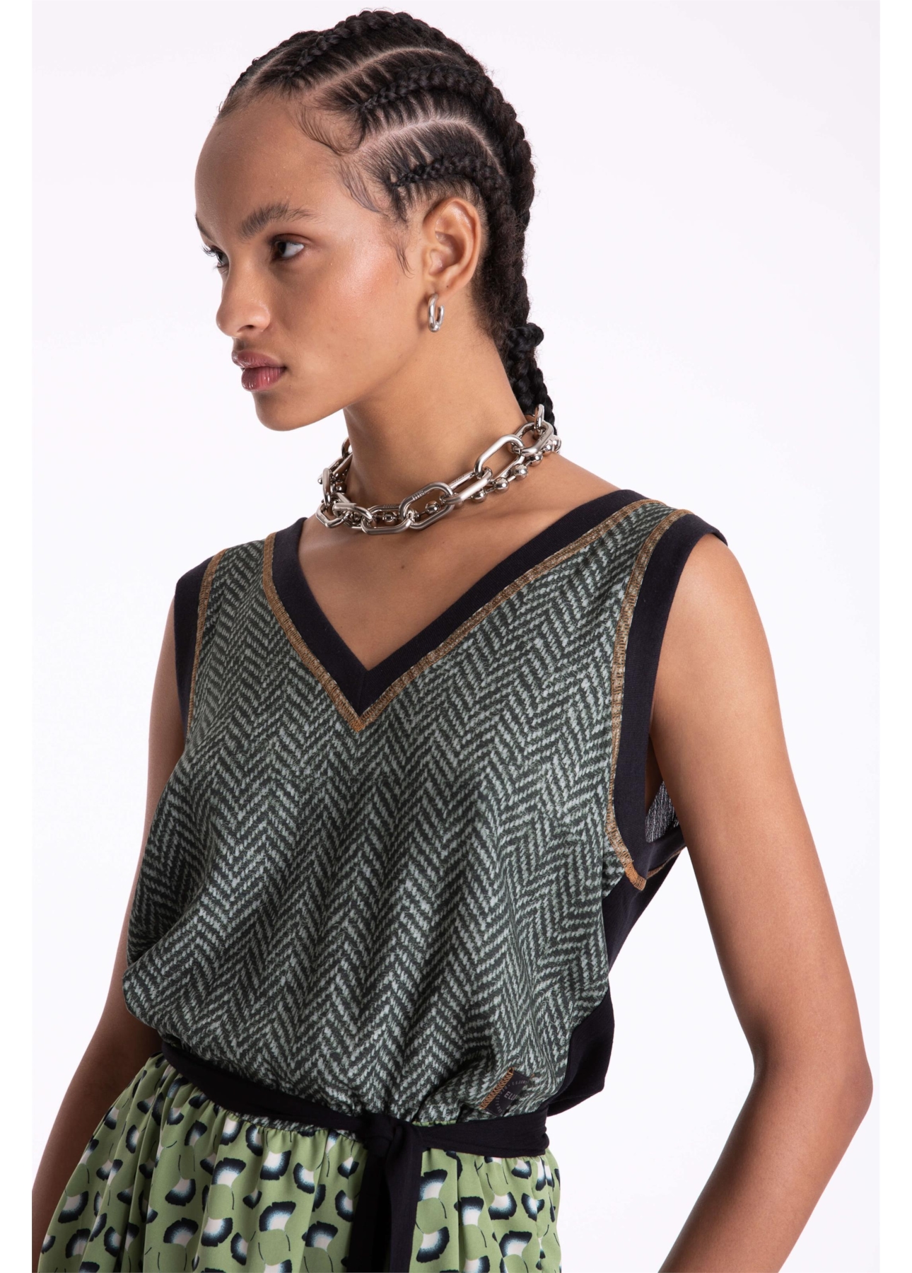 Vestido Regata Luna Chevron Estampado