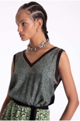 Vestido Regata Luna Chevron Estampado