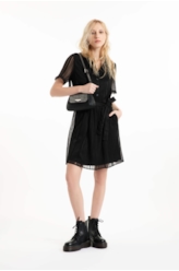 Vestido Renda Jk Chemise Preto