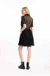 Vestido Renda Jk Chemise Preto