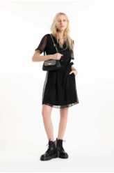 Vestido Renda Jk Chemise Preto