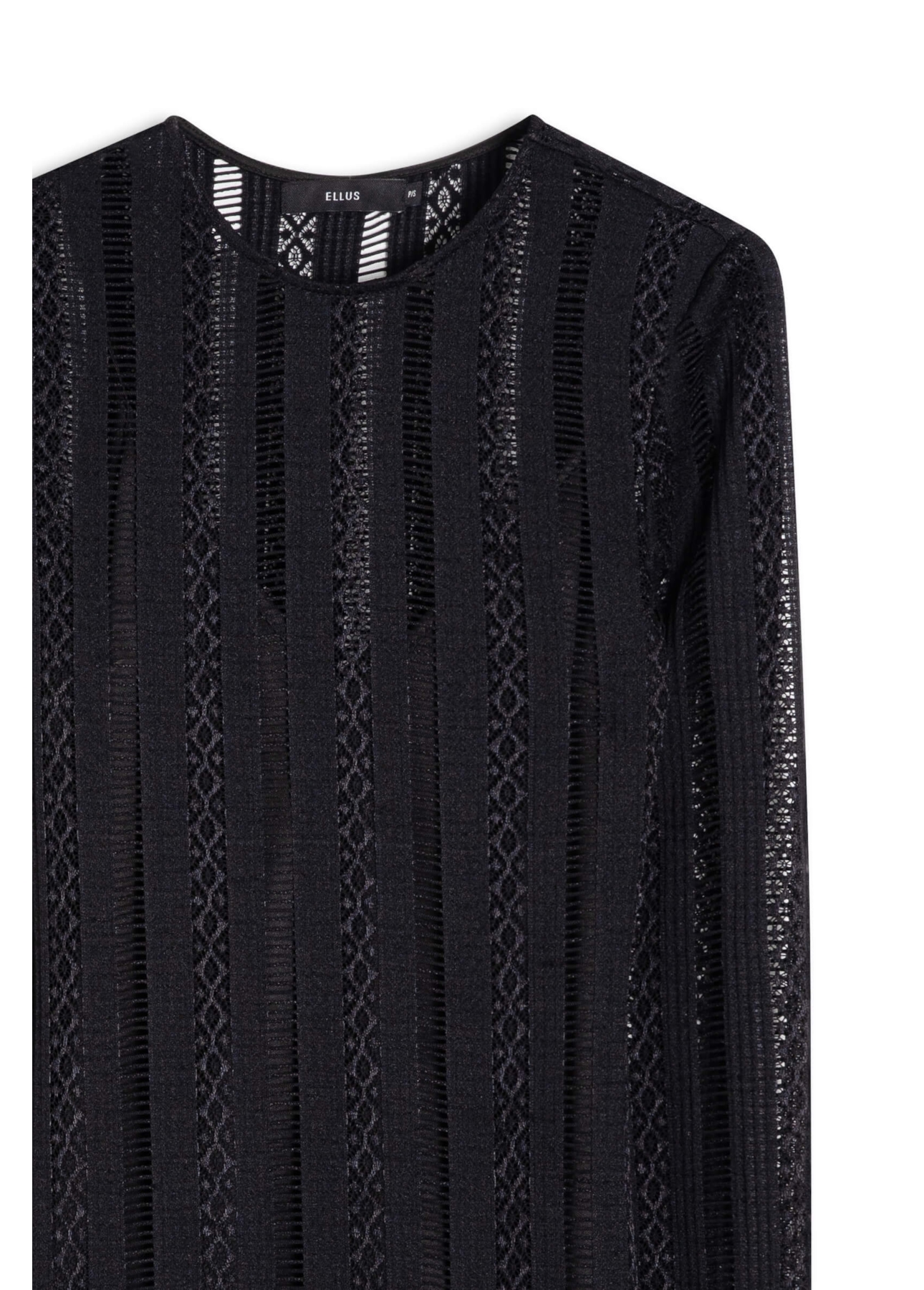 Vestido Renda Palito Midi Preto