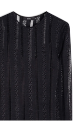 Vestido Renda Palito Midi Preto