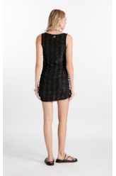 Vestido Rib Marlyn Romantic Dress Preto