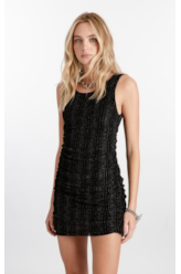 Vestido Rib Marlyn Romantic Dress Preto