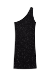 Vestido Rib One Shoulder Preto