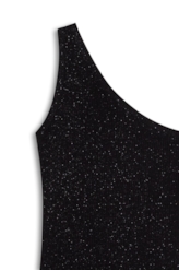 Vestido Rib One Shoulder Preto