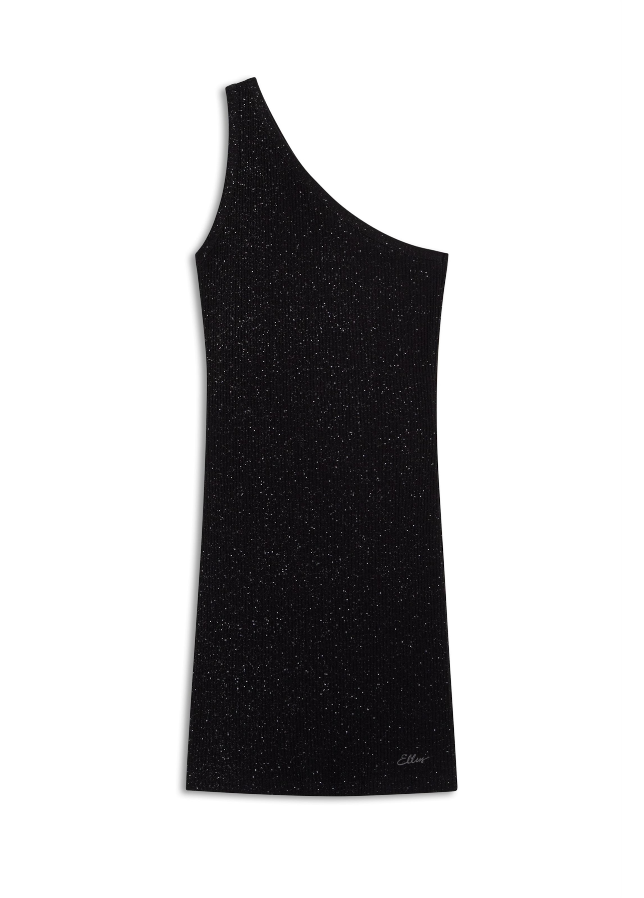 Vestido Rib One Shoulder Preto