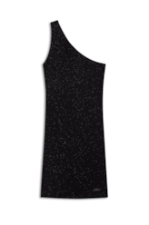 Vestido Rib One Shoulder Preto