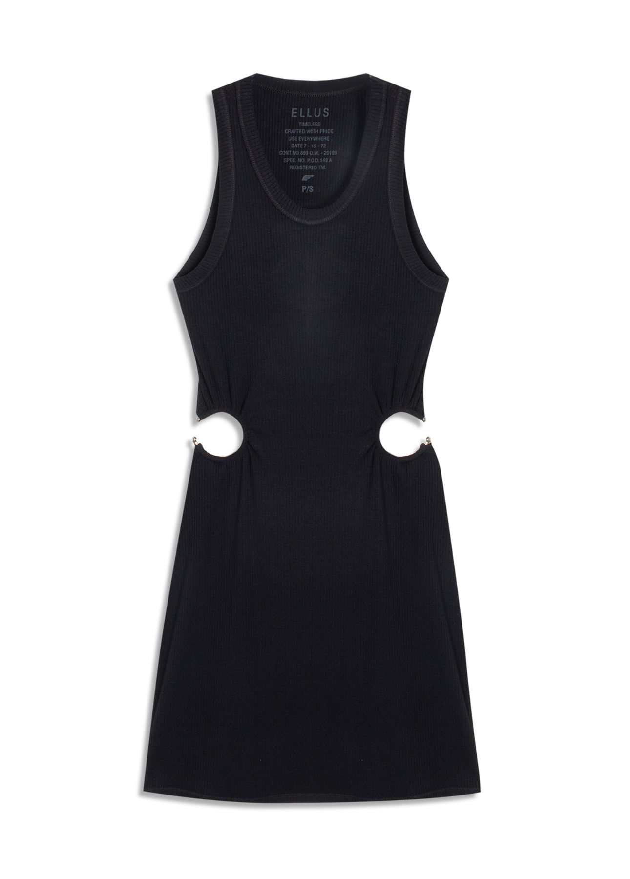 Vestido Rib Piercing Dress Preto