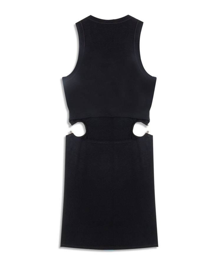 Vestido Rib Piercing Dress Preto