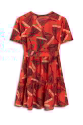 Vestido Ruffle Small Pocket Vermelho