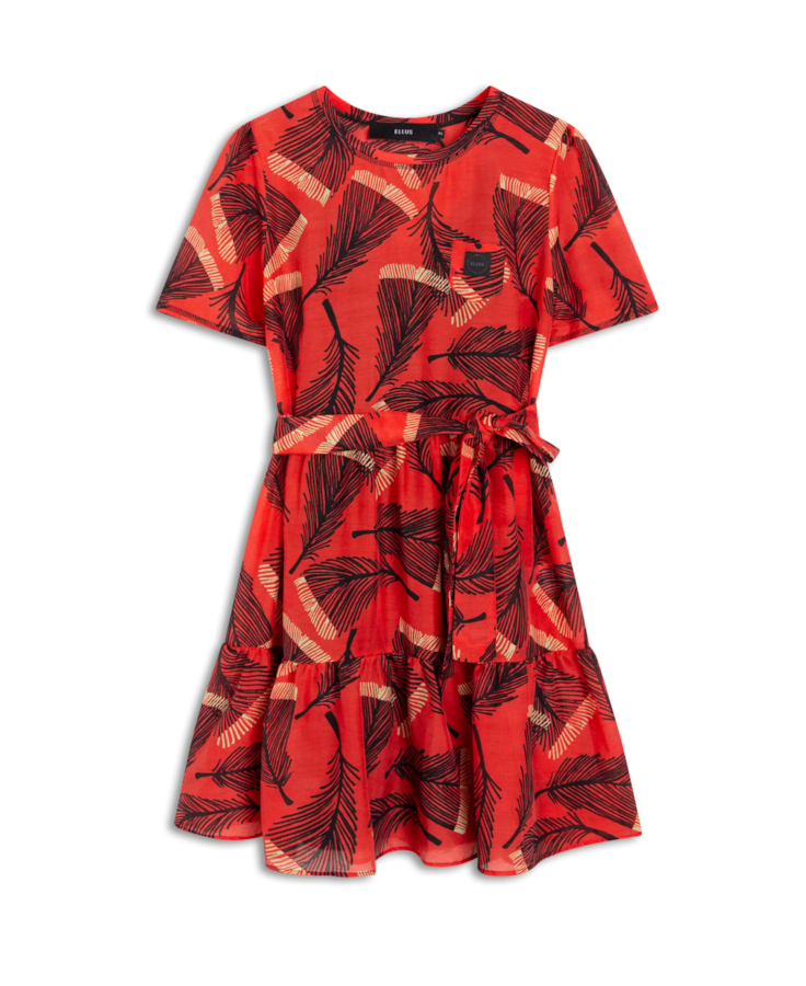 Vestido Ruffle Small Pocket Vermelho