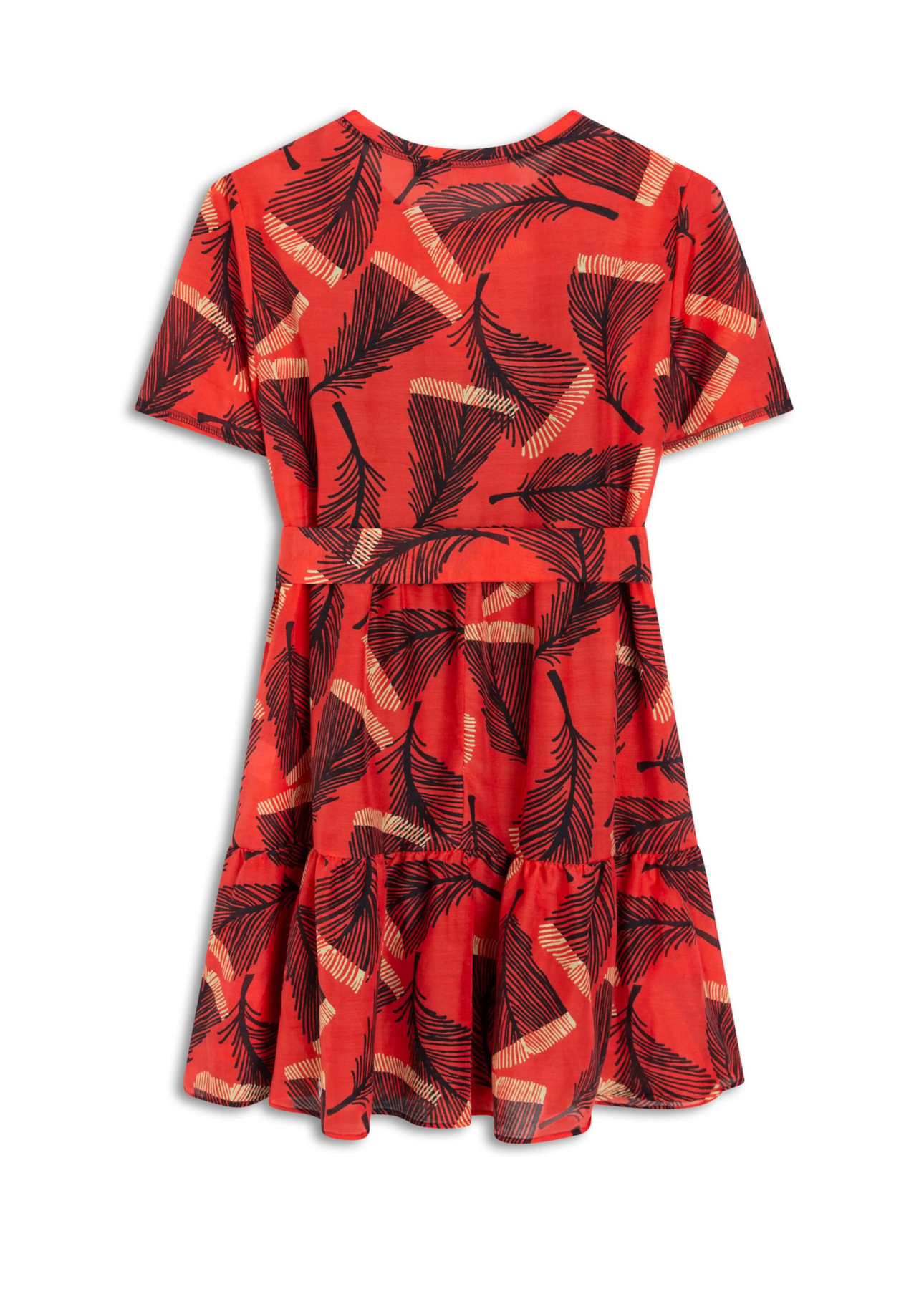 Vestido Ruffle Small Pocket Vermelho
