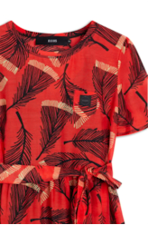 Vestido Ruffle Small Pocket Vermelho