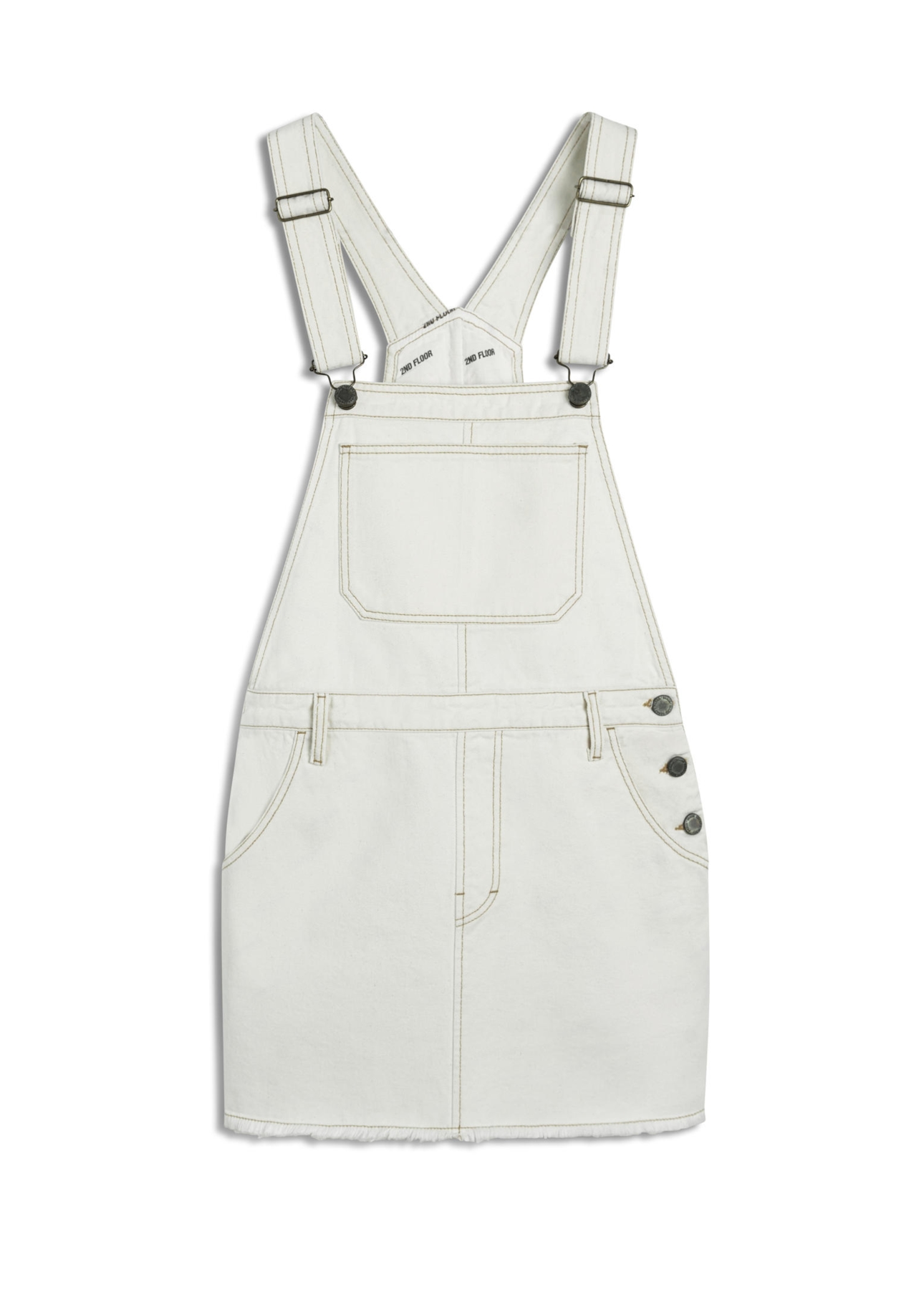 Vestido Salopete White Denim 2nd Floor Off White