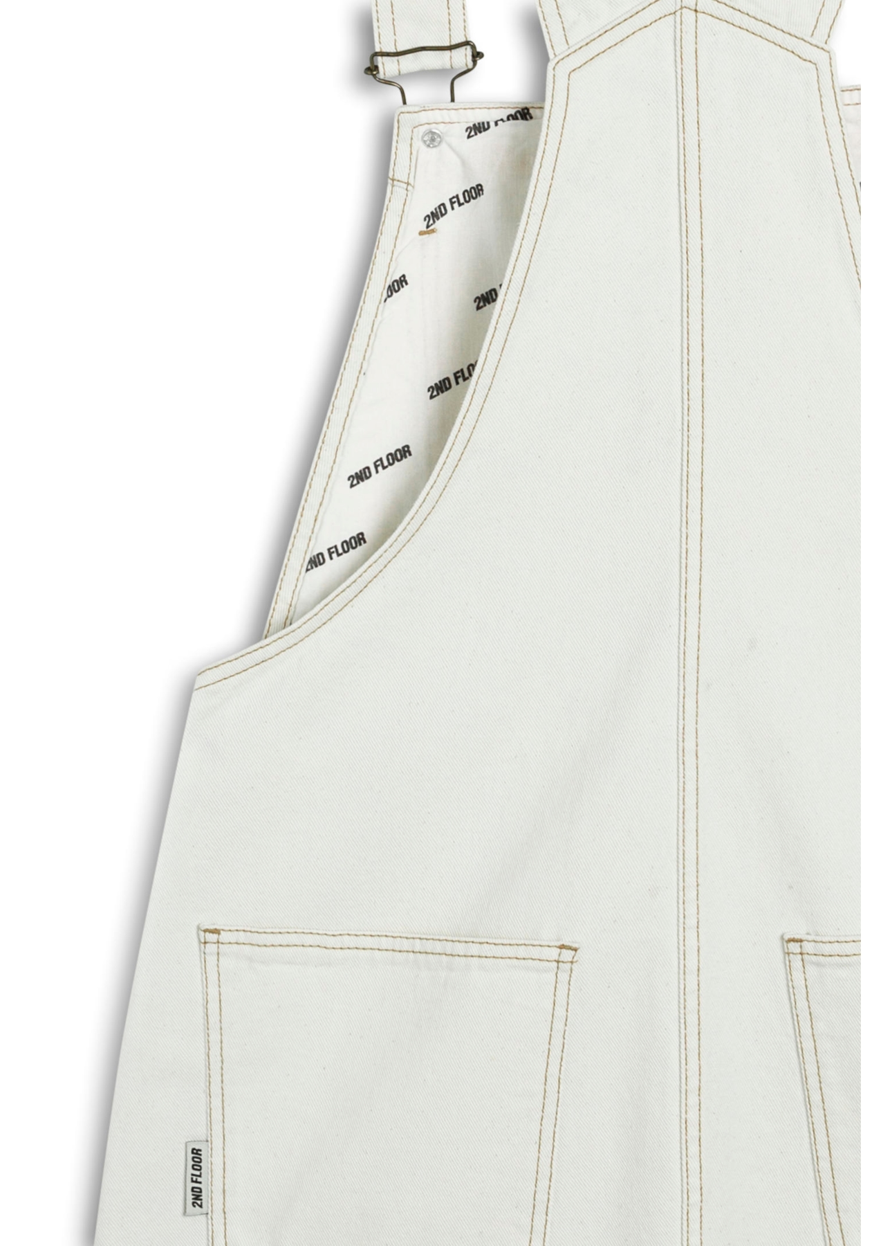 Vestido Salopete White Denim 2nd Floor Off White
