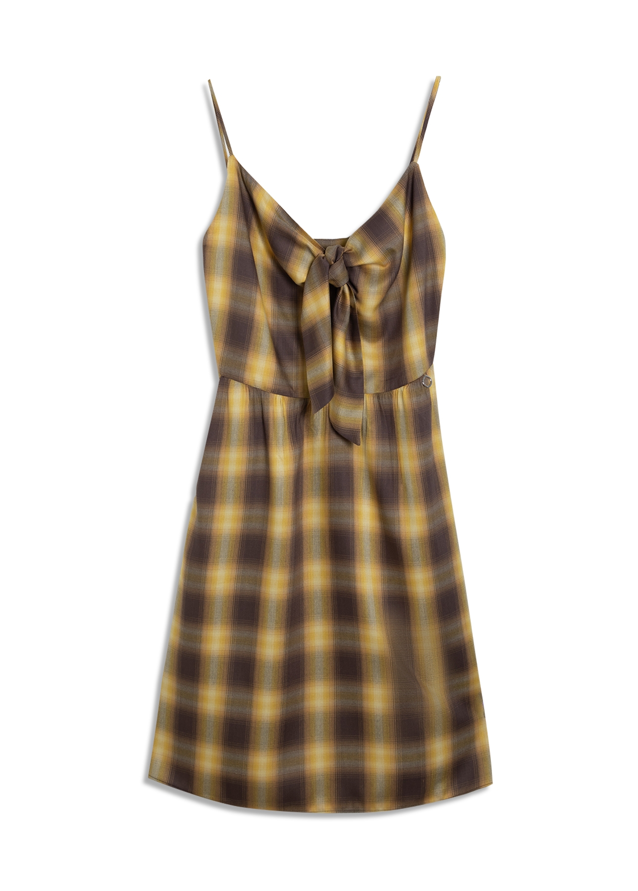 Vestido San Diego Strappy Bow Knee Mostarda