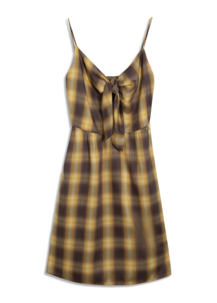 Vestido San Diego Strappy Bow Knee Mostarda