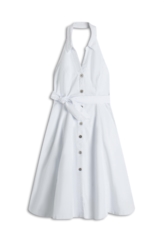 Vestido Sarja Rain Back Off Branco