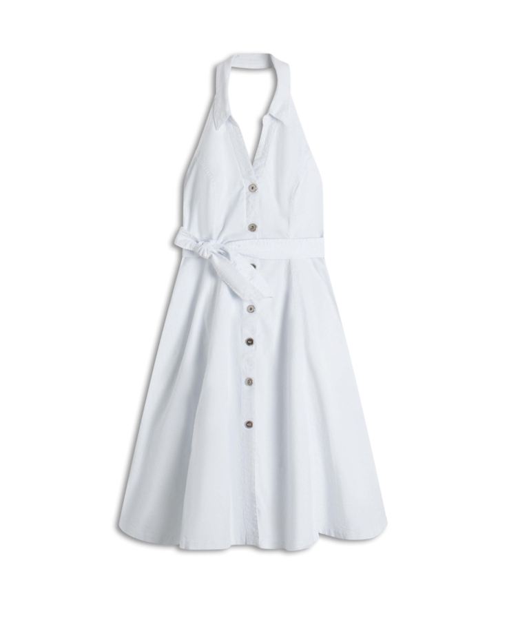 Vestido Sarja Rain Back Off Branco