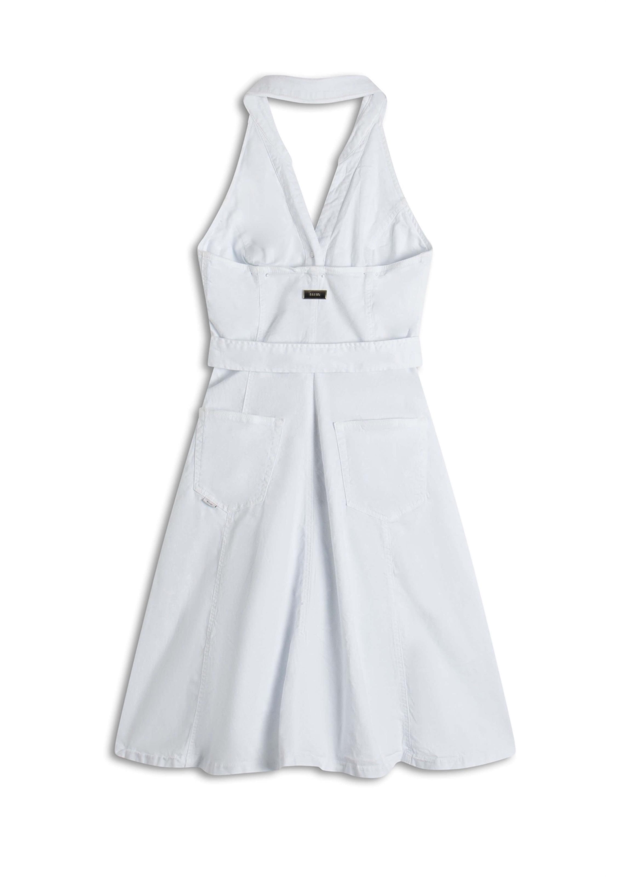 Vestido Sarja Rain Back Off Branco