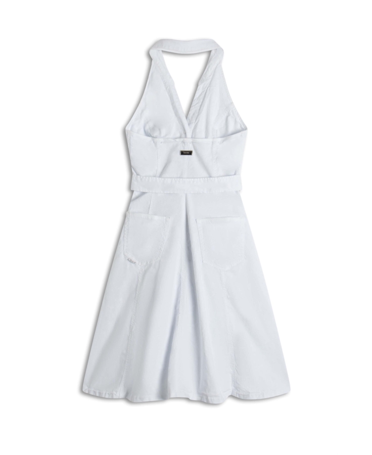 Vestido Sarja Rain Back Off Branco